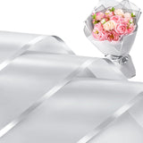 20 Sheets Silver Flower Wrapping Paper, Waterproof Translucent Korean Floral Paper For Flower Bouquet Wraps Gift Packaging Florist Supplies (22.8 X 22.8 Inch)