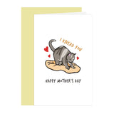 Cute Cat Knead Mother'S Day Card, Funny I Knead You Card, Cat Hilarious Surprising Card For Cat Mom, Kitty Lover Mothers Day Card