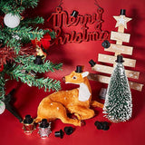 120 Pieces Mini Black Top Hats, Miniature Top Hats, Plastic Magician Hats For Diy Decoration Party Supplies, Snowman Decorating, Christmas Birthday Party, Wedding, Family Gathering