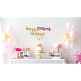 Happy Holidays Gold Glitter Banner – Funny Christmas, Thanksgiving, New Years, 4Th Of July, Memorial Day, Labor Day, Party Supplies, Gifts And Decorations