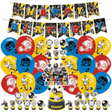 Steelers Of Pittsburgh Football Theme Party Supplies,Including Steelers Of Pittsburgh Soccer Birthday Bannner,Cake Copper ,Ballon,Party Cupcake Topper Suitable For Steelers Team Birthday Party Favor