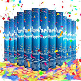 Confetti Cannon 12Inch Confetti Poppers 12 Pack Multicolor Party Poppers Confetti Shooters Air Compressed Color Popper Cannon Bulk For Graduation New Years Eve Birthday Wedding Indoor And Outdoor
