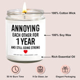 Candle, 1 Year Anniversary, Gifts For Boyfriend, Girlfriend, Husband, Wife, Him, Her, First Anniversary, Gifts For Couple, Men, Women, 1St Year Wedding Anniv. Paper Presents Or Decorations