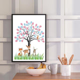 Gender Reveal Fingerprint Tree Canvas, Funny Baby Shower Guest Book Party Game, Gender Reveal Baby Shower Party Ideas, Gender Reveal Keepsake (Color4)
