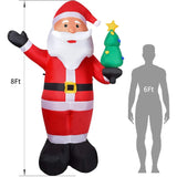 8 Ft Inflatable Christmas Santa Claus With Led Light Xmas Holiday Blow Up Family Party Decoration Yard Lawn Favors Indoo