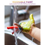 18 Colors Large Washable Paint Set For Kid (8.4Oz,250 Ml), Acrylic Bulk Paint Supplies Non Toxic Children Tempera Paint For Art, Craft Diy, Poster & Finger Paint, School, Home,Classroom, Party
