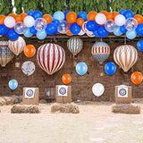 110Pcs Blue Orange Balloon Arch Kit Latex Confetti Balloons for Kids Party