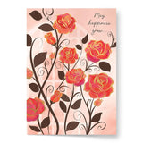 , Valentine’S Day Pop-Up Greeting Card – Growing Roses Design With 3D Red Rose Bouquet, Card For Friends, Family And Special Someones (1 Card With Envelope)