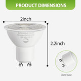 6 Pack GU10 LED Bulbs 6W Dimmable 5000K Daylight 580 Lumens 50W Halogen Equivalent