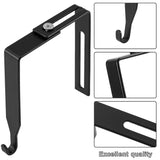 8 Pcs Adjustable Cubicle Hanger Universal Partition Metal Cubicle Hooks Door Hanger, Adjusted To Fit Panels With 1 3/8 Inch To 3 1/2 Inch Thickness For Office Whiteboard (Black)