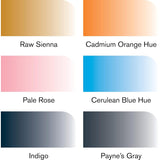 Winsor & Newton ProMarker Watercolor Marker Set, 6 Count, Sky Tones