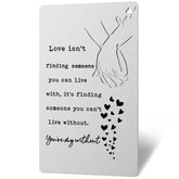 Anniversary Wallet Card Gift For Him Husband Hubby Boyfriend Anniversary Stainless Steel Card Insert For Groom Fiance Wedding For Birthday Christmas From Wife Girlfriend Love Note (Silver) Xcd2