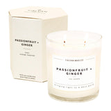 Passionfruit & Ginger 2 Wick Scented Candle - 37 Hour Burn - Luxury Non Toxic Soy Wax Candles - Long Lasting Large Glass Jar Candle For Home - 8.8Oz