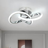 Modern Acrylic LED Ceiling Light 6000K Curved Flush Mount Hallway Fixture