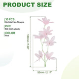 Orchids Fake Flowers, 30 Pcs Artificial Flower Arrangement Hairpin Headdress Wreath For Floating Candles Vase Home Wedding Centerpiece Decorations, Pink