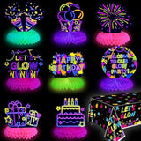 10 Pieces Glow In The Dark Party Table Decorations, Neon Table Honeyco