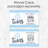 Big Dot of Happiness It’s Twin Boys - Blue Twins Baby Shower Game Scratch Off Cards - 22 Count