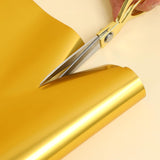 Metal Gold Gift Wrapping Paper Roll, Waterproof Floral Bouquet Wrapping Paper, Valentine'S Day Mother'S Day, Birthday, Christmas Gift Box Packing 22X360 Inches (Gold)