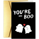 Cute Ghost Anniversary Card For Wife Husband, Funny Halloween Birthday Card, Spooky Valentines Day Card, You Are My Boo