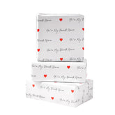 Valentine’S Day Wrapping Paper For Wedding, Anniversary, Birthday - You'Re My Favourite Human Design For For Men Women - 20 X 29 Inches, 6 Folded Sheets, Easy To Store