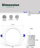 12 Pack 6 Inch LED Recessed Lights with Night Light 5CCT Dimmable Canless Downlights