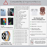 Wireless Charging Station, 3 In 1 Watch Charger Stand With Digital Clock Suitable For Iwatch Se/6/5/4/3/2/1,Airpods Pro, For Iphone 16/15/14/13/12/11 Pro Max/Xs/Xr/X/8/Samsung S23/S22/S21