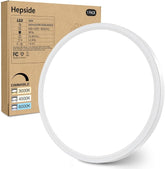 12 Inch White LED Ceiling Light 3200LM Dimmable Flush Mount Fixture