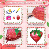 Strawberry Balloon Garland Arch Kit, Strawberry Birthday Party Decorat