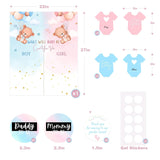 193 Pieces Gender Reveal Decorations - Cast Your Vote Sign Mommy To Be Daddy To Be Button Pins Team Boy Team Girl Stickers Baby Shower Thank You Stickers Party Supplies Games