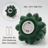 Christmas Tree Led Candle With Remote Timer, 4.13X7.9 Inch Real Wax Battery Operated Pillar Candle Flameless Flickering For Xmas Eve Gift Holiday Home Party Room House Decor