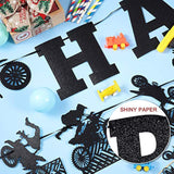 20-Pc Dirt Bike Party Set Banner & Cake Toppers for Motocross Theme