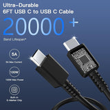 2 Pack USB C Fast Charger with 6FT USB C Cable for Samsung Galaxy S26 S25 S24 S23 iPhone 17 16 15