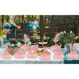 8Pcs Ballerina Tutu Honeycomb Centerpieces, Ballet Baby Shower Party Table Decorations, Ballet Dancers Theme Birthday Decoration Rose Gold