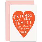 Old English Co. Friends Are Family Thinking Of You Card - Cute Friendship Card For Bff Best Friend - Sympathy, Anniversary, Birthday | Blank Inside With Envelope