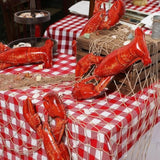 6 Pcs Crawfish Boil Party Supplies Includes Lobster Balloons Crawfish Tablecloth Fish Net Decorative Aluminum Foil Balloons For Nautical Themed Birthday Party Decoration