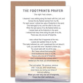 Lord Jesus Footprints In The Sand Poem Watercolour Sealed Greeting Card Plus Envelope Blank Inside