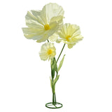 3Pcs Artificial Flowers For Outside, Large Flower Decorations For Birthday Party, Fake Flowers For Garden, Hotel, Office, Home Farmhouse Decor, Wedding, Art Gallery Graduation, Store-Yellow