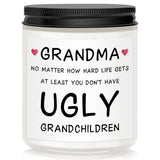 Christmas Gifts For Grandma Women Birthday 2025 Best Nana Grandmother Grandma Gifts From Grandson & Granddaughter Unique Funny Christmas Presents For Grandparents, 100% Soy Wax Candle