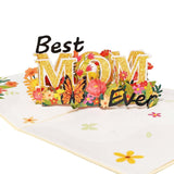 Flowers Pop Up Birthday Card For Mom, 3D Cards For Best Mom, Thanksgiving Cards, Greeting Cards Gifts