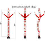 8Ft Inflatable Air Waving Tube Dancer With Blower Set, Blow Up Inflate Santa Clause For Christmas Decorations (Santa-Bri