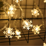 Snowflake Plug In String Lights, 10Ft 20 Led Fairy String Lights Warm White For Christmas Party Home Indoor Outdoor Deco