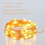 16FT Battery Operated Fairy Lights Warm White Copper Wire Mini Starry String Lights for Bedroom Wedding Party Decor