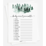 50 Baby Shower Word Scramble Game (50-Cards) Fun Game Activity, Gender Neutral Boy Or Girl, Baby It’S Cold Outside Winter Wonderland Decorations Adventure Awaits