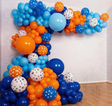 Blue and Orange Balloons, 60 Pcs for Boys Dog Paw Theme Birthday Decoration