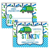 You'Re Awesome Garbage Truck Themed Valentine'S Day Cards For Kids To Give To Friends & Classmates, Thirty (30) 3.5" X 5" Fill In Cards (Without Envelopes) By Amandacreation