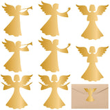 400Pcs Christmas Stickers Gold Angel Envelopes Seal Stickers Self-Adhesive Xmas Party Favor Sealing Labels For Holiday Business Wedding Invitations Greeting Cards Supplies, 4 Design
