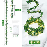 9.8Ft Green Ivy String Lights With 30 Led – Battery Operated Garland For Dorm Room, Bedroom Wall Decor, Halloween, Chris