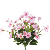 2 Pcs Artificial Flowers For Outdoors Hibiscus Faux Impatiens Outdoor Planters Pink Artificial Tropical Flowers Realistic Uv Resistant Silk Flowers For Outside Front Porch Spring Summer Decor