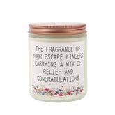 Lavender Escape Scented Candle, 8Oz Jar, 50 Hour Burn Time, Cotton Wick Relaxing Aromatherapy Gift For Women, Men, Graduates, New Moms & Stress Relief