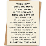 “I Love You More”Valentines Day Card, Valentines Day Gifts For Him Her, Valentine'S Day Cards For Husband Boyfriend Men